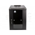 Szafa wisząca RACK 10" 9U 300mm drzwi szklane czarna NEKU TS
