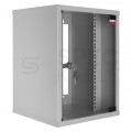 Szafa wisząca RACK 10" 9U 300mm drzwi szklane szara Polska Szafa Rack