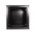 Szafa wisząca RACK 19" 12U 450mm drzwi pełne czarna NEKU TS BOX