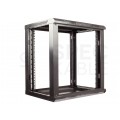 Szafa wisząca RACK 19" 12U 450mm drzwi pełne czarna NEKU TS BOX