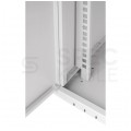 Szafa wisząca RACK 19" 12U 450mm drzwi szklane szara BOX