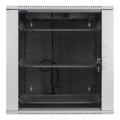 Szafa wisząca RACK 19" 12U 500mm COM-BOX 3x półka 2x wentylator z termostatem analogowym MIRSAN