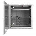 Szafa wisząca RACK 19" 12U 500mm COM-BOX 3x półka 2x wentylator z termostatem analogowym MIRSAN