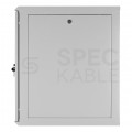 Szafa wisząca RACK 19" 12U 500mm COM-BOX 3x półka 2x wentylator z termostatem analogowym MIRSAN