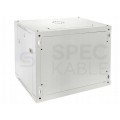 Szafa wisząca RACK 19" 12U 500mm drzwi szklane szara NEKU TS BOX