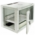 Szafa wisząca RACK 19" 12U 500mm drzwi szklane szara NEKU TS BOX