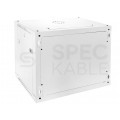 Szafa wisząca RACK 19" 12U 600mm drzwi szklane biała NEKU TS BOX