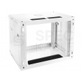 Szafa wisząca RACK 19" 12U 600mm drzwi szklane biała NEKU TS BOX