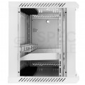 Szafa wisząca RACK 19" 12U 600mm drzwi szklane biała NEKU TS BOX
