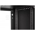 Szafa wisząca RACK 19" 12U 600mm drzwi szklane czarna BOX