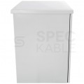 Szafa wisząca RACK 19" 12U 600mm zewnętrzna hermetyczna drzwi pełne z zamkiem szara IP55 ALANTEC