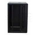 Szafa wisząca RACK 19" 22U 450mm drzwi szklane czarna NEKU TS BOX