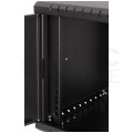 Szafa wisząca RACK 19" 4U 350mm drzwi pełne czarna PRO