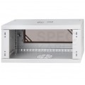 Szafa wisząca RACK 19" 4U 350mm drzwi szklane szara PRO