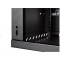 Szafa wisząca RACK 19" 4U 450mm drzwi szklane czarna BOX