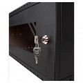 Szafa wisząca RACK 19" 4U 450mm drzwi szklane czarna BOX