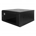 Szafa wisząca RACK 19" 4U 450mm drzwi szklane czarna GTS zdejmowane boki Seria AD