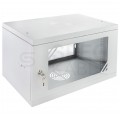 Szafa wisząca RACK 19" 4U 450mm drzwi szklane szara BASIC