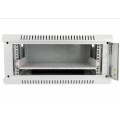 Szafa wisząca RACK 19" 4U 450mm drzwi szklane szara NEKU TS BOX