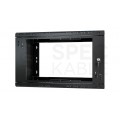Szafa wisząca RACK 19" 6U 350mm drzwi szklane czarna ECO BOX