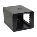 Szafa wisząca RACK 19" 6U 350mm drzwi szklane czarna NEKU TS BOX