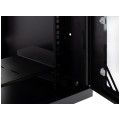 Szafa wisząca RACK 19" 6U 350mm drzwi szklane czarna z półką NEKU ECO BOX