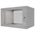 Szafa wisząca RACK 19" 6U 350mm drzwi szklane szara BOX