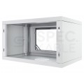 Szafa wisząca RACK 19" 6U 350mm drzwi szklane szara NEKU ECO BOX