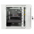 Szafa wisząca RACK 19" 6U 350mm drzwi szklane szara NEKU TS BOX