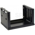 Szafa wisząca RACK 19" 6U 450mm drzwi szklane czarna NEKU TS BOX