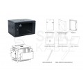 Szafa wisząca RACK 19" 6U 450mm drzwi szklane czarna NEKU TS BOX