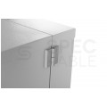 Szafa wisząca RACK 19" 6U 550mm dzielona drzwi szklane szara Polska Szafa Rack