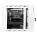 Szafa wisząca RACK 19" 6U 600mm drzwi szklane biała NEKU TS BOX