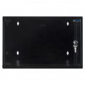 Szafa wisząca RACK 19" 7U 400mm drzwi szklane czarna SOHO-BOX MIRSAN