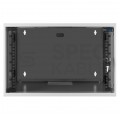 Szafa wisząca RACK 19" 7U 400mm drzwi szklane szara SOHO-BOX MIRSAN