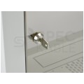 Szafa wisząca RACK 19" 9U 240mm drzwi szklane szara NEKU