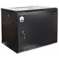 Szafa wisząca RACK 19" 9U 450mm drzwi pełne czarna NEKU TS BOX