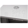 Szafa wisząca RACK 19" 9U 450mm drzwi pełne szara PRO