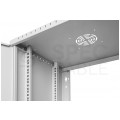 Szafa wisząca RACK 19" 9U 450mm drzwi pełne szara PRO