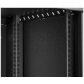 Szafa wisząca RACK 19" 9U 450mm drzwi szklane czarna PRO