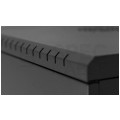 Szafa wisząca RACK 19" 9U 450mm drzwi szklane czarna PRO