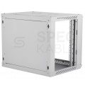 Szafa wisząca RACK 19" 9U 450mm drzwi szklane szara BOX