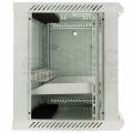Szafa wisząca RACK 19" 9U 450mm drzwi szklane szara NEKU TS BOX