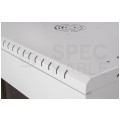 Szafa wisząca RACK 19" 9U 450mm drzwi szklane szara PRO