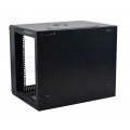 Szafa wisząca RACK 19" 9U 600mm drzwi szklane czarna NEKU TS BOX