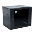 Szafa wisząca RACK 19" 9U 600mm drzwi szklane czarna NEKU TS BOX