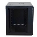 Szafa wisząca RACK 19" 9U 600mm drzwi szklane czarna NEKU TS BOX