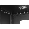Szafa wisząca RACK 19" 9U 600mm drzwi szklane czarna PRO