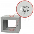 Szafa wisząca RACK 19" 9U 600mm drzwi szklane szara BASIC