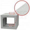 Szafa wisząca RACK 19" 9U 600mm drzwi szklane szara BASIC
